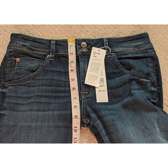 Hudson Jeans Cat Mid Rise Skinny Step Fringe Hem Back Flap Pockets Size 29 - Picture 6 of 12